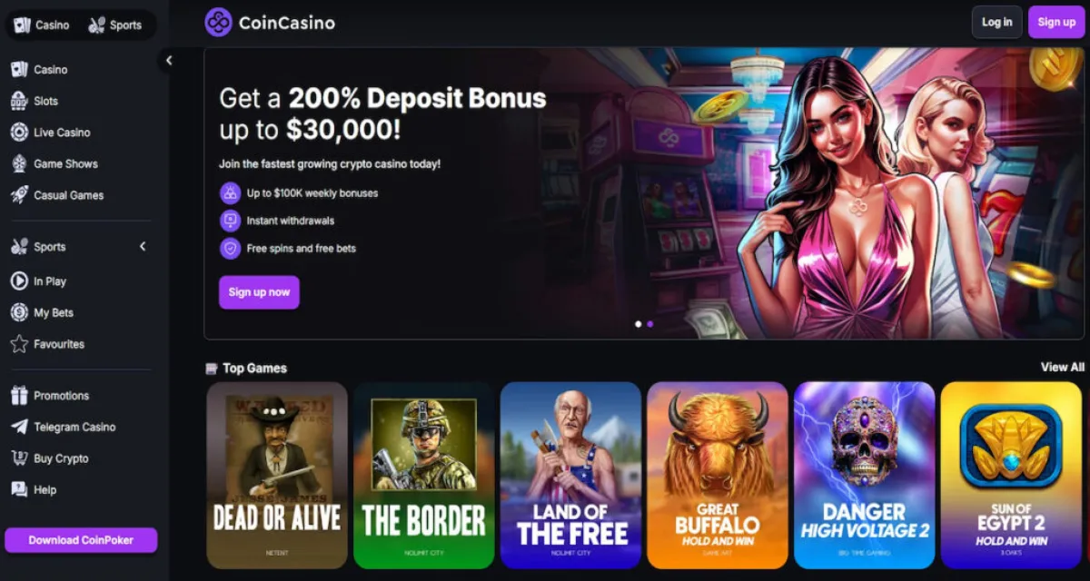 CoinCasino – Nová hvězda mezi českými online casiny